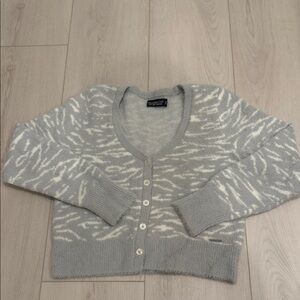 Abercrombie &Fitch Gray Patterned Women Sweater SZ M